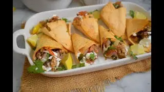 Mini Taco Bites - An oil-free appetizer to add to your Iftar menu! Crunchy, fresh & so delicious!👌