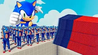 200x SONIC + 1x GIANT vs EVERY GOD - Totally Accurate Battle Simulator TABS