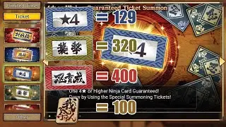 NxB NV: Summon Ticket, 4 ⭐Or Higher, Attack Mission, Shinobi Cultivatio, And Ticket Summon