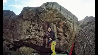 Bouldering at Wavelength. King Of The Drunks 7A and Plinth Eyed 7B