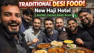 Traditional Desi Food at New Haji Hotel | Lahore–Faisalabad Road 🍛🔥🇵🇰