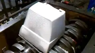Shredding computer monitor