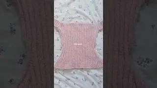 Finished the baby pink Off Shoulder Knit 🩷🌸 #knit #knitting #loveknitting #knittop #summerknits