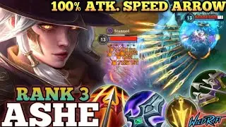 ASHE BRUTAL FULL ATTACK SPEED! NONSTOP ARROW EXECUTION - TOP 3 GLOBAL ASHE BY Tộc DShe - WILD RIFT