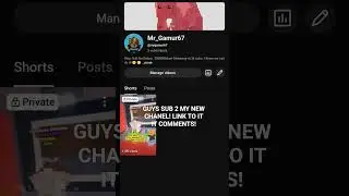 SUB 2 MY NEW CHANNEL! @slimyguy6967 #newchanell #SUBSCRIBE #viral