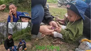 Ông cụ mù 2 mắt.vẫn phải chăm cháu nhỏ,mẹ cháu đã bỏ đi theo người mới