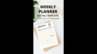 How to use Canva for creating an aesthetic weekly planner?🌵🪴 #shorts #canvatutorial