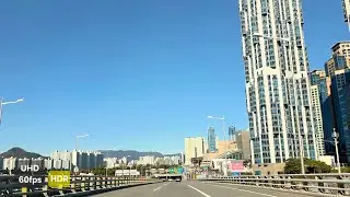 Busan City Drive Piano Music 부산 시내 드라이브 釜山市内ドライブ 釜山市区驾驶 Gwangan Bridge Haeundae Relaxing Video
