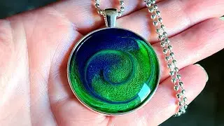 #1130 Trying Out My New Cabochon Pendant Silicone Mold With These Gorgeous Resin Petri Pours