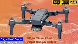 Eagle UAV GPS Obstacle Avoidance 8K Long Range Brushless Drone – Test Flight Video !
