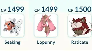 SEAKING,  LOPUNNY, RATICATE 