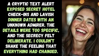 A cryptic text alert exposed secret hotel check‑ins and lavish dinner dates with an unknown admirer