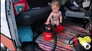 Cheap, easy off-grid vacuuming! Keep your camper clean on the road!