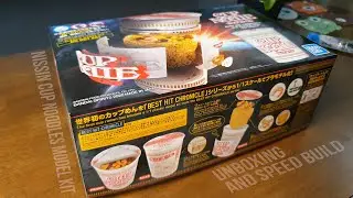 Nissin Cup Noodle | Best Hit Chronicle | Bandai Plastic Model Kit Unboxing and Speed Build 4K
