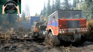 This 8X8 Monster Truck Destroys Everything - SnowRunner Heavy Haul