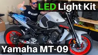 LED Light Kit Installation On My 2019 Yamaha MT 09 | Amazon LED Kit