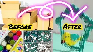 Bird Wind charm With Cardboard #cardboard #craft #cute #video 