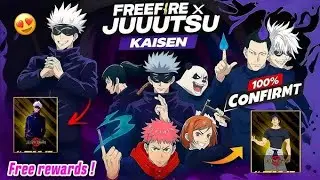 Free fire new Collab with jujutsu kaisen all new event updates and unlock in less diamond#viralvideo