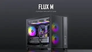 ANTEC FLUX M Compact MicroATX Case  - Ultimate Airflow Case with 6 Fans & Vertical Cooling
