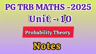 PG TRB MATHS 💥 Unit 10🔥Probability Theory  notes explain SRT Vijay Maths 💯