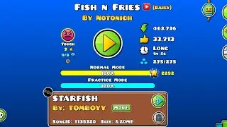 Fish N Fries | Daily | Geometry Dash Gameplay