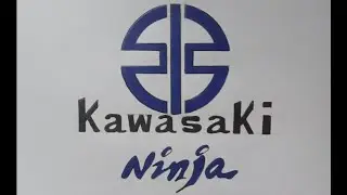 Kawasaki ninja h2r logo drawing easy | Step by step for Beginners | Kawasaki logo drawing