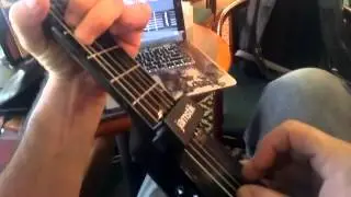 Practicing with Jamstik at the airport.