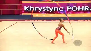 POHRANYCHNA Khrystyna (UKR) - 2019 Rhythmic Worlds, Baku (AZE) - Qualifications Ribbon