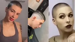 Girl New Headshave.Ladies Head shave 2022/ Amazing baldheaded  girl