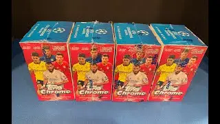 2020 21 Topps Chrome Champions League Soccer Retail Blaster X4!!  Alphonso Davies Monster Auto /50!!