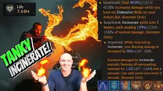 Best INCINERATE SORCERER Build! TANKY As F*** Diablo 4 Season 6!