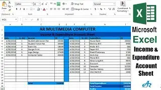 Excel Tutorial: Income and Expenditure Account Balance sheet in Excel|Monthly Income Expenses  Losse