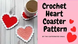 Crochet Heart Coaster Pattern