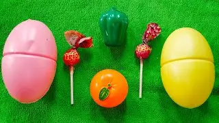 Satisfying ASMR video of lollipop / fruit thugs and Mister dinosaur eggs asmr