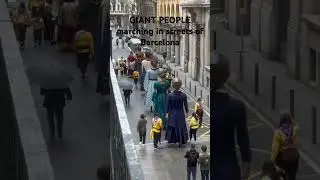 Giant People marching in the streets of Barcelona BTW. #gigantes #barcelona #spain #travel
