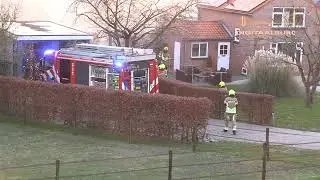Loods in brand in Nieuwaal