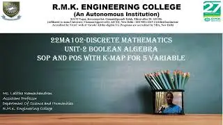 SOP and POS  With K Map for  5 Variable