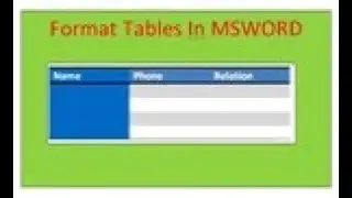 How to format table in msword | Merge and split columns in msword