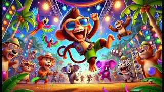 Funky Monkey Dance | Jolly Monkey&rsquo;s Jungle Groove - Fun Kids Song with Lyrics!