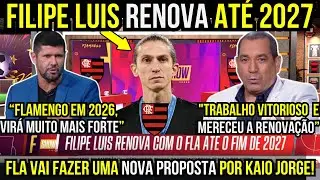ACABOU A NOVELA! FILIPE LUÍS RENOVA COM FLAMENGO ATÉ 2027! VITÃO CHEGANDO E NOVA OFERTA POR KAIO J.?