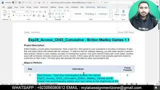 Exp25_Access_Ch03_Cumulative - Brilton Madley Games 1.1| Ch03 Cumulative - Brilton Madley Games 1.1