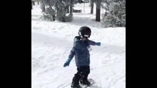 Kids Learning to Snowboard! Litter Shredders!