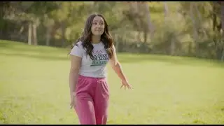Concetta Caristo v scales on a wall (Ep 4 S3 of Taskmaster AU)