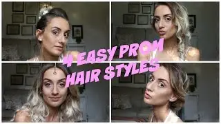 FOUR EASY PROM HAIR STYLES | TUTORIAL | Frankksss