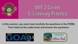 Mega Goal 1 1 UNIT 2 Lesson 5 Listening Practice المقطع الصوتي