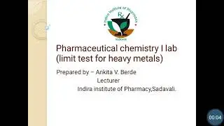 Exp. No.6 ।  Limit test for heavy metals.