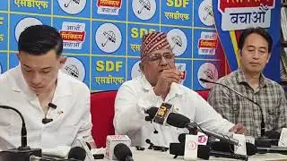 Press conference of Sikkim Democratic Front party