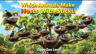 Animals That Make Nests with Sticks | Bird Nest Nursery Rhyme for Kids | Learning Song