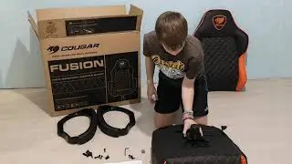 как собрать кресло компьютерное COUGAR FUSION Кресло игровое оранжево-черное