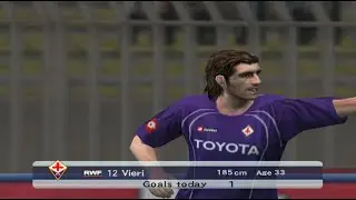 Vieri Liverani Luca Toni Goal - Fiorentina x New Castle United League PES 6